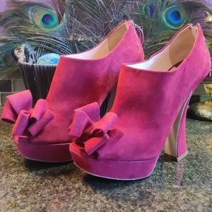 Miu Miu platform suede peep toes